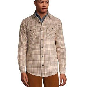 LAND'S END Men's Traditional Fit Rugged Flannel Shirt XXL (NWT)